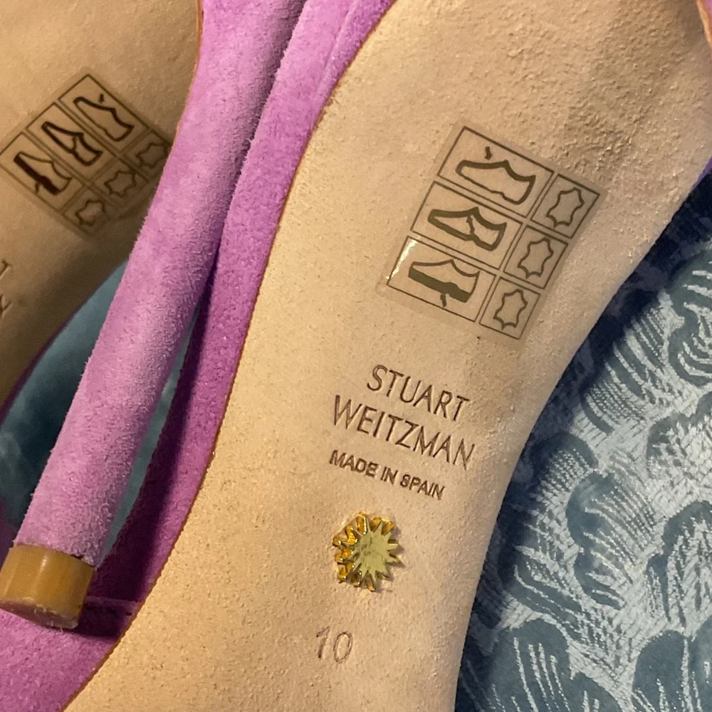 Stuart Weitzman Lavender Ankle Strap Heels - Picture 10 of 10